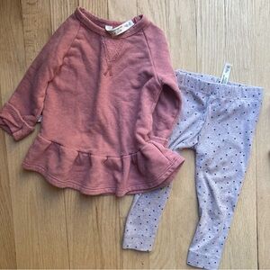 Childhoods Clothing Peplum Sweatshirt and Leggings
